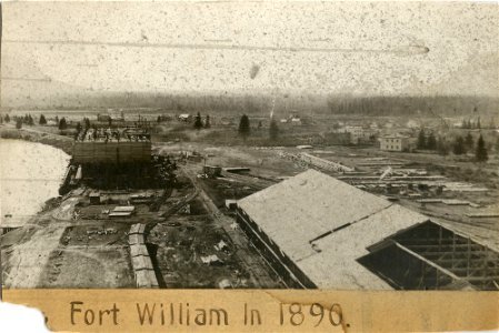 Fort William in 1890, construction photo