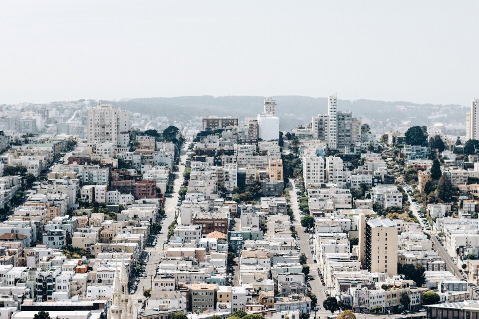 Aerial view city