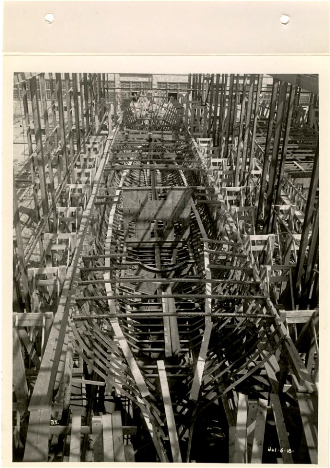 Boat No. 6 - inside berth showing all framing July 6th - "…