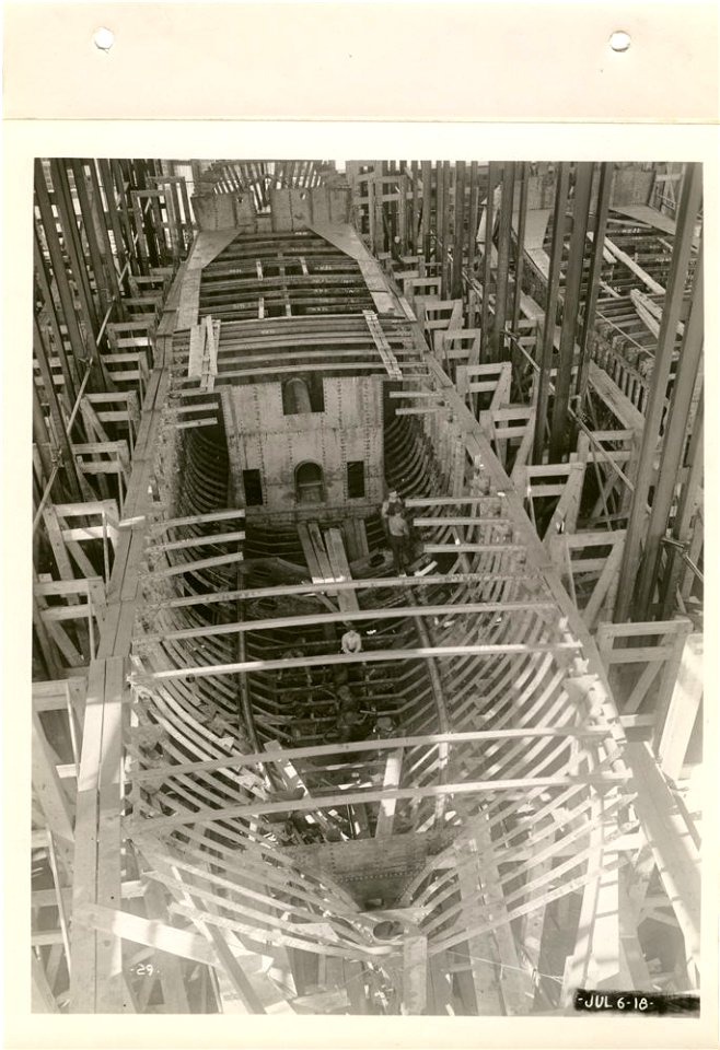 Boat No. 2 - inside berth showing all framing July 6th - "…