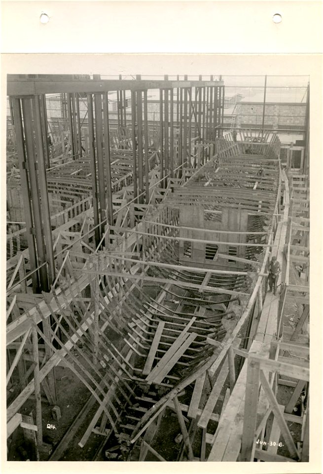 Inside Berth No. 1 showing No. 1 faired up