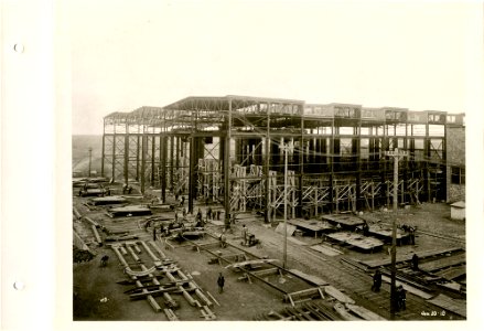 Outside showing construction of frames and bulkheads photo
