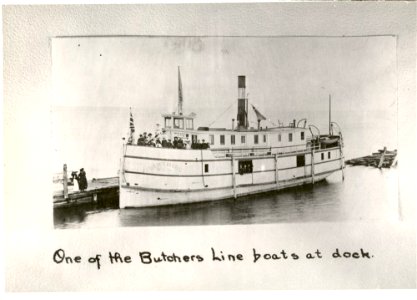 One of the Butchers Line boats at dock