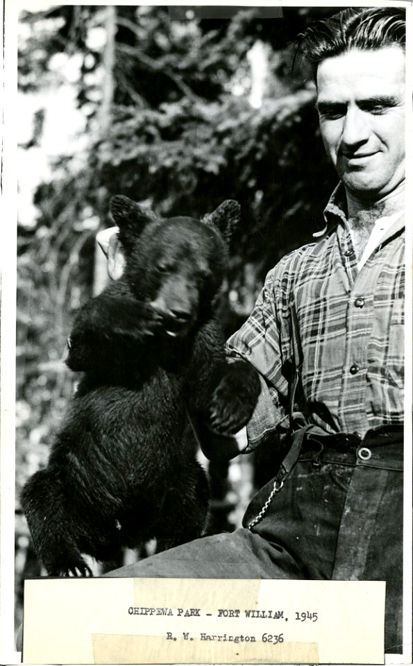 Man and Bear Cub