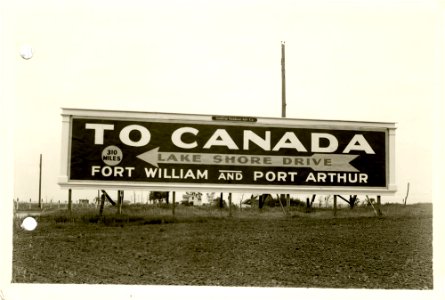 Sign: To Canada