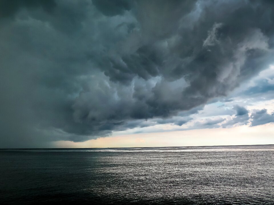 Horizon storm sky