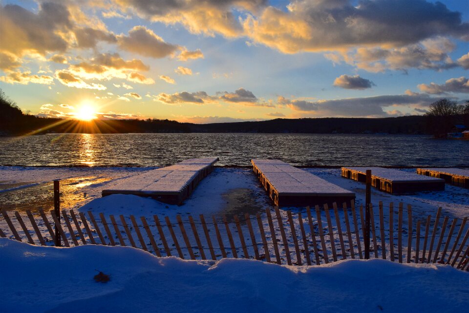 Docks snow coast