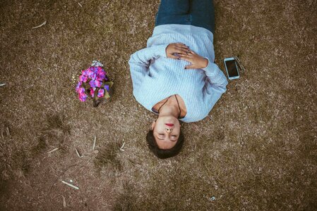 Outdoor grass sleep