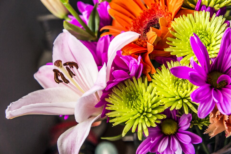 Bouquet flowers colors