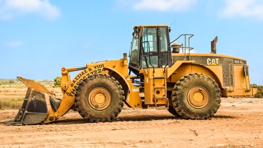 Vehicle machinery yellow
