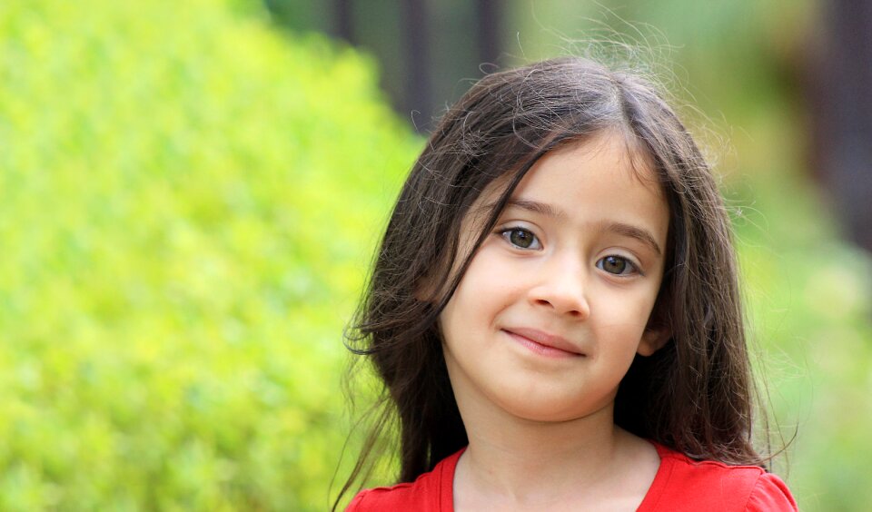 Portrait daughter smile