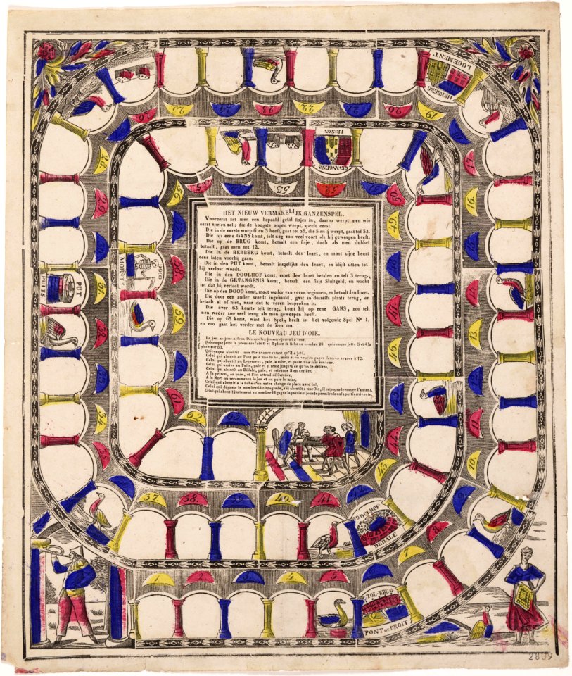 Bordspel "Het nieuw vermakelijk ganzenspel / Le nouveau je…