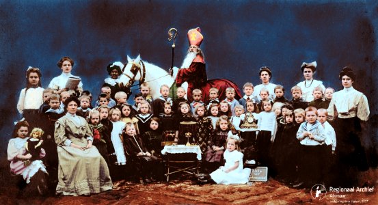 Sinterklaas en Zwarte Piet 1908
