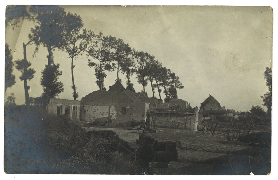 Foto huizen in puin