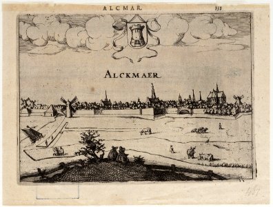 Alkmaar gezien vanuit het noorden ca. 1615