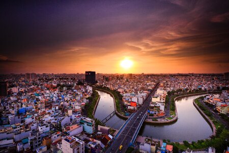 Sai gon night sunset