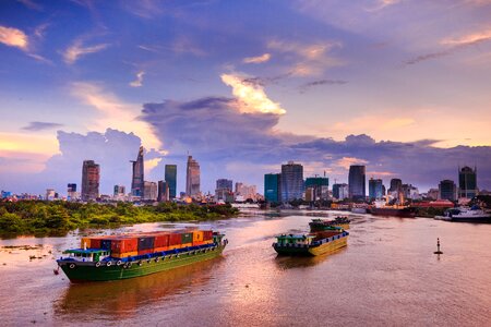 Sai gon night sunset