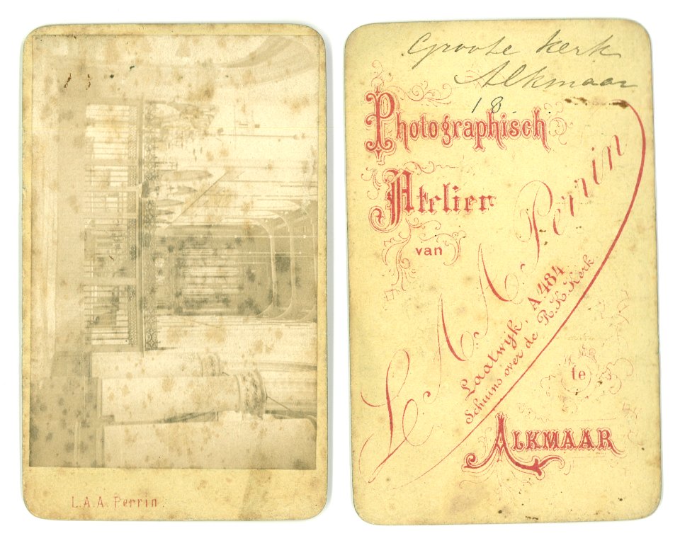 Interieur Grote Kerk ca. 1870
