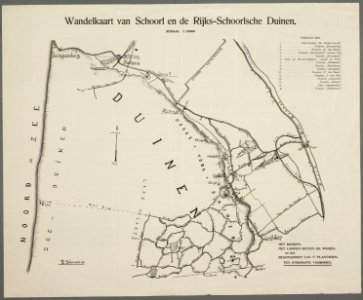 Wandelkaart van Schoorl en de Rijks-Schoorlse Duinen 1911