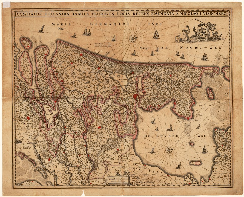 Kaart van Holland 1675