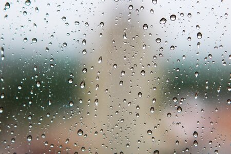 Drops wet window