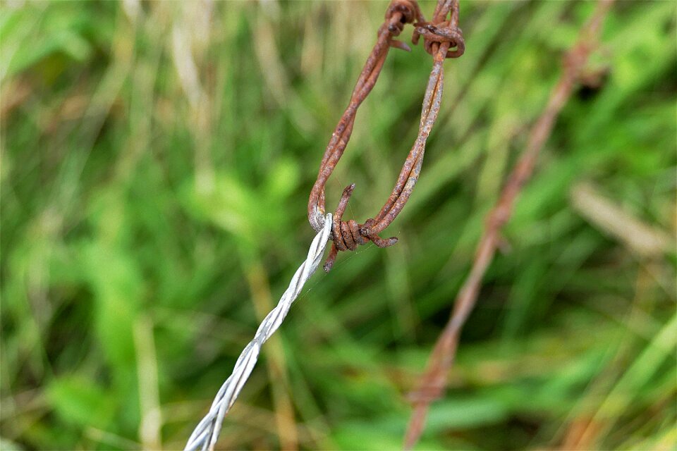 Wire metal close up
