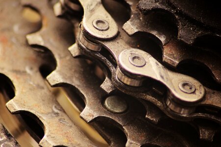 Chains bike brown bike