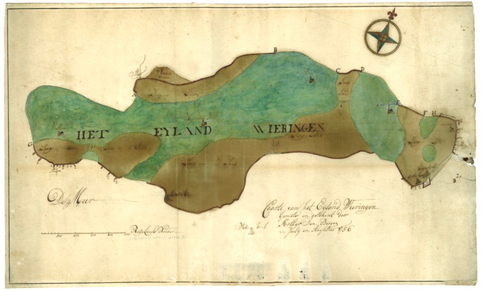 Kaart van het eiland Wieringen