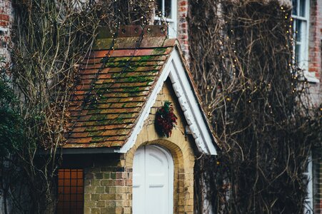 Outside house wreath