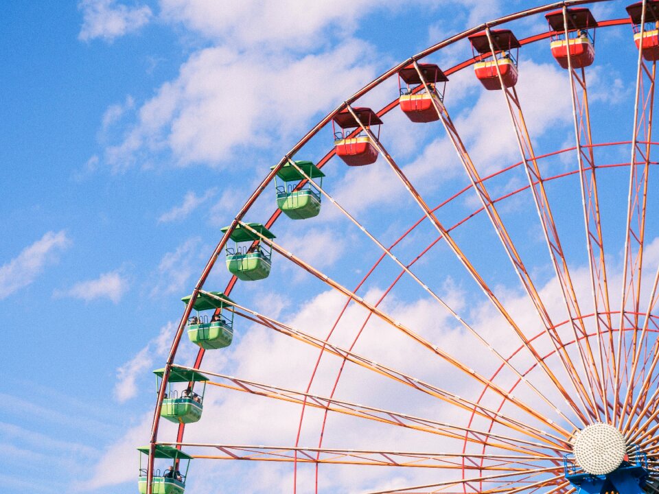 Adventure ferris wheel blue