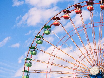 Adventure ferris wheel blue photo