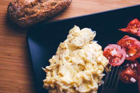 Tomatoes bread breakfast