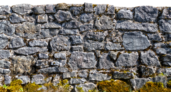 Stone wall trim pattern photo