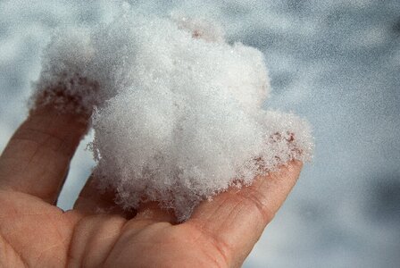 Cold flake snow crystals