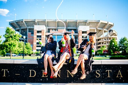 Student sitting graduate