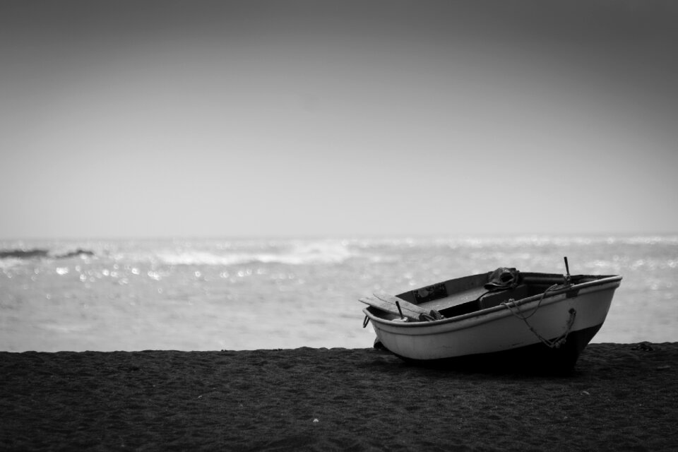 Ship sea gray ocean