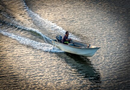 Male person river photo