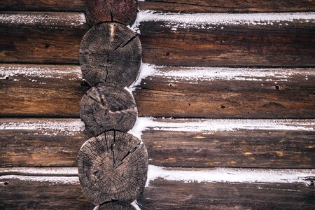 Wood logs fence