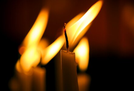 Flammable dark candle photo