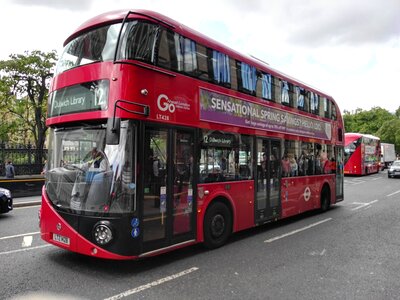 Red england public transport photo