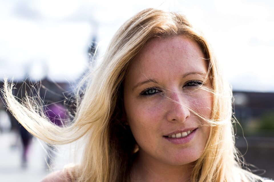 Blonde portrait smile