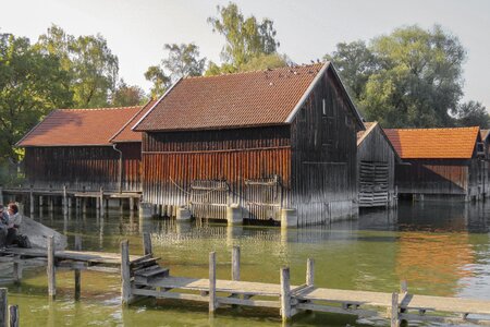 Wooden ammersee bavaria photo