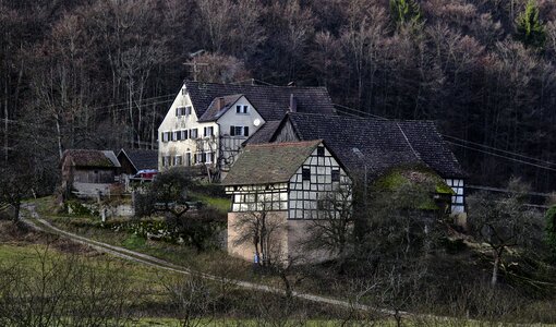 Aussiedlerhof hamlet morning