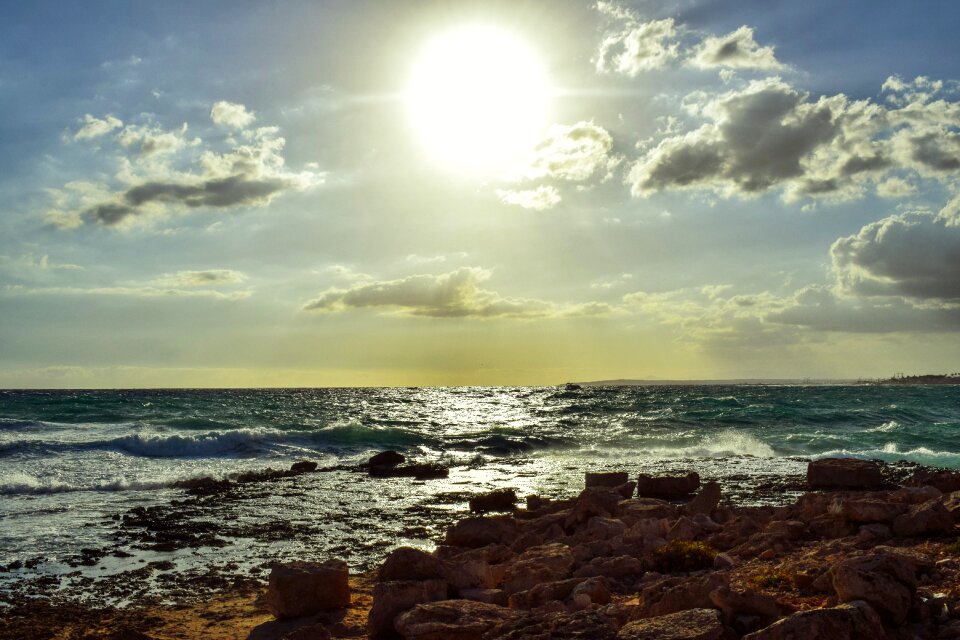 Clouds waves landscape