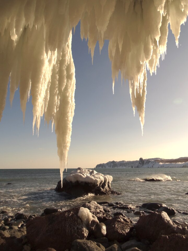 Frazil icicles mountains