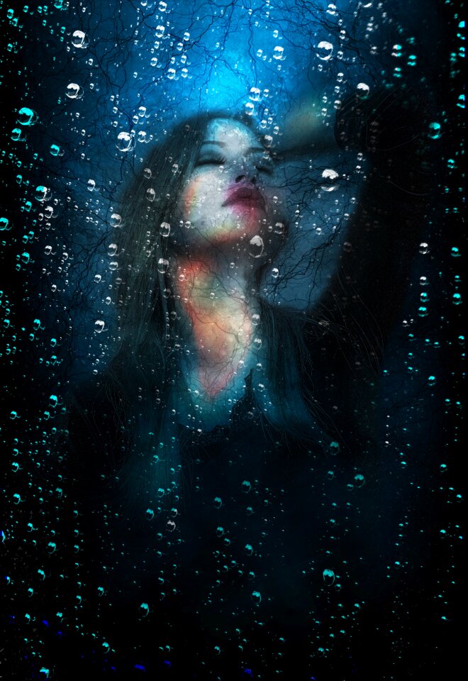 Underwater underground black dark