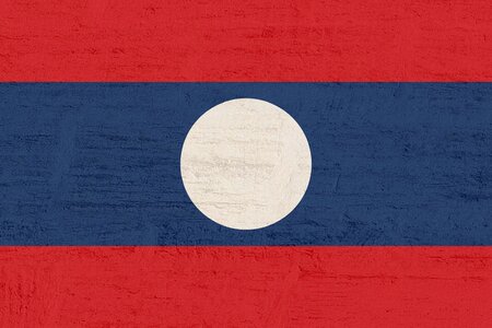 Laos flag south east asia photo