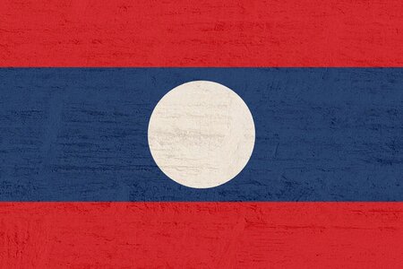Laos flag south east asia