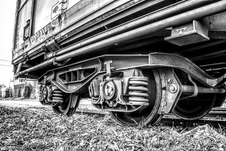 Wagon black and white hdr photo