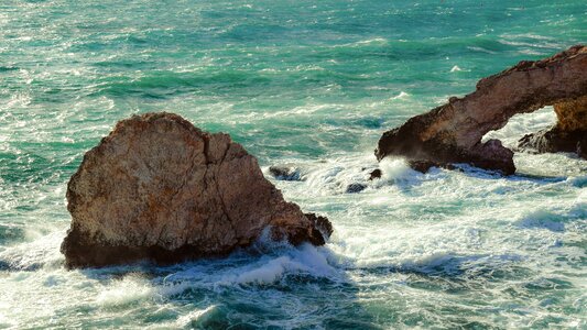 Stormy weather waves photo